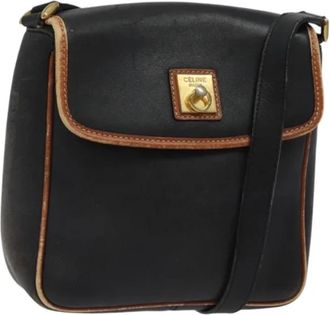 Celine Pre-owned Leather celine-bags - Dames - Vintage Schoudertas - Zwart - ONE Size - Leer - Vintage