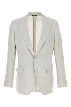 Dolce & Gabbana Pale Beige Peaked Lapel Blazer