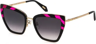 Just Cavalli Grey Gradient Butterfly Ladies Sunglasses SJC092 09P2 53