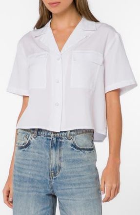 Velvet Heart Lenora Utility Cropped Shirt in Optic White at Nordstrom Rack, Size X-Large