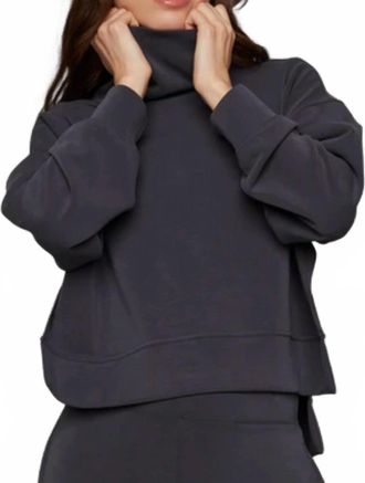 RD Style Funnel Neck Pullover In Steel