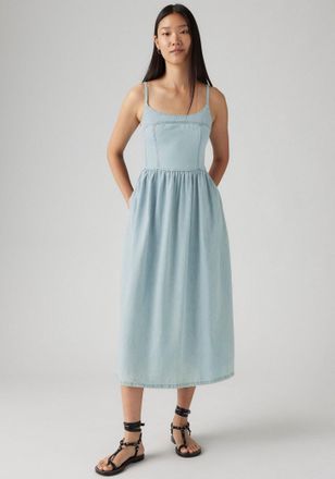 Levi's Spaghettikleid LEVIS ALESSIE BUSTIER DRESS, Damen, Gr. L (40), N-Gr, rounded the corner, Denim/Jeans, Obermaterial: 100% Baumwolle, figurbetont ca. Mi