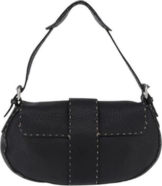 Fendi Pre-owned Leren Schoudertas - Dames - Vintage Schoudertas - Zwart - ONE Size - Leer - Vintage