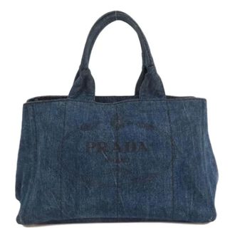 Prada Pre-owned Tote Bags, female, Blue, Size: ONE SIZE Pre-owned Fabric prada-bags