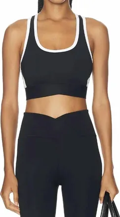 YEAR OF OURS Sport Track Bra In Black/ White