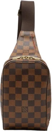 Louis Vuitton Brown Pvc Leather Shoulder Bag Sling Bag (Pre-Owned)