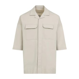 Rick Owens Short Sleeve Shirts, male, Beige, Size: S Magnum Tommy Shirt