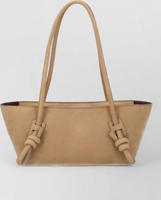 Hereu shoulder bag rectangular shape knotted handles straps