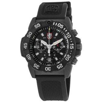 Luminox Navy Seal Chronograph Black Dial Black Rubber Strap Mens Watch XS.3581