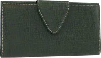 Loewe Pre-owned Wallets, female, Green, Size: ONE SIZE Pre-owned Leather Wallet
