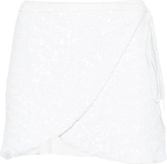 Os&eacute;ree Paillettes Rok - Dames - Korte rokken - Wit - S/M - Polyester - Rokken