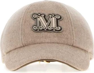 Max Mara Beige Cappuccino Logo Baseball Cap