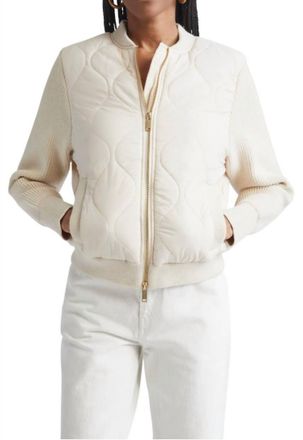 Ramy Brook Miranda Combo Puffer Jacket In Ivory
