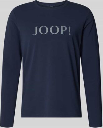 Joop Longsleeve mit Logo und Rundhalsausschnitt in Marine, Gr&ouml;&szlig;e XXL