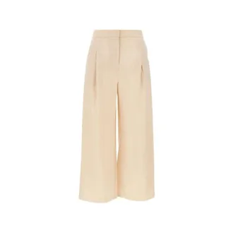 Max Mara Wide Trousers, female, Beige, Size: XS Wide Trousers