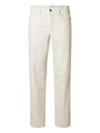 Selected straight-leg jeans - men - Spandex/Elastane/Cotton/Organic Cotton - 38 - White