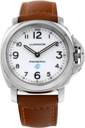 Officine Panerai Pre-owned Panerai Luminor Base Logo Acciaio White Dial Mens Watch PAM00630