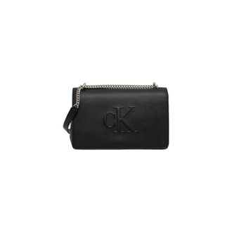 Calvin Klein Jeans Cross Body Bags, female, Black, Size: ONE SIZE Elegant Handbag with Shoulder Strap