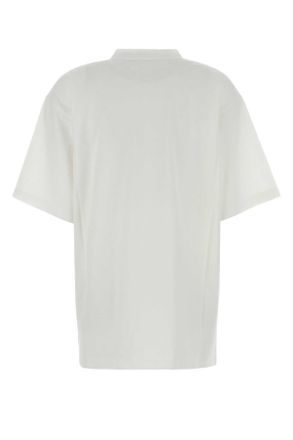 Balenciaga Womens White Cotton T-Shirt Exterior Exterior: T-shirts And Polos