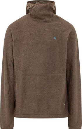 Kl&auml;ttermusen Gimle Hoodie - Heren - Fleece jassen - Bruin - S - Wol - Fitness