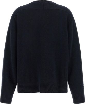Nude Sequin-Embellished Wool Blend Sweater - Black