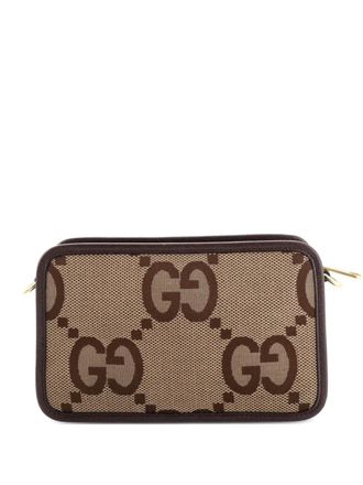 Gucci Camera Bag Jumbo GG Canvas Mini crossbody bag - Marrone