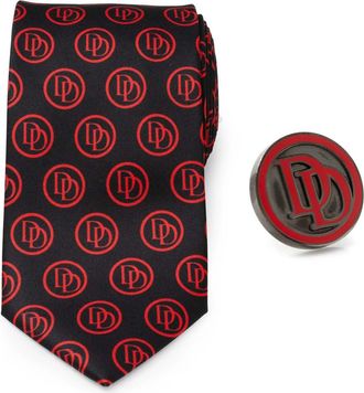 Cufflinks Inc. Daredevil Tie & Lapel Pin Gift Set in Black at Nordstrom