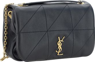 Saint Laurent Womens Jamie Shoulder Bag Nero Lamb Ovis Aries