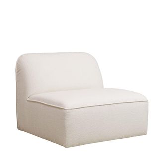 DRAWER Sill&oacute;n para sof&aacute; modular de tela rizada - Marfil blanco