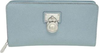 Michael Kors Pre-owned Wallets, female, Blue, Size: ONE SIZE Pre-owned Compact Wallet