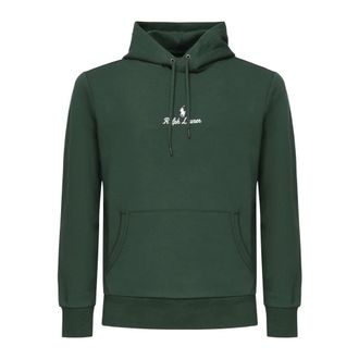 Polo Ralph Lauren Kids Sweatshirts, male, Green, S, Green Cotton Blend Jumper with Hood