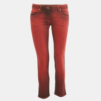 Roberto Cavalli Red Denim Skinny Jeans M/waist