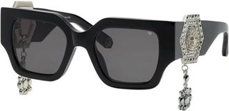Philipp Plein Authentieke Bril met Topkwaliteit - Dames - Zonnebrillen - Zwart - 51 MM - Accessoires