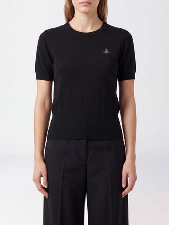 Vivienne Westwood Maglia slim fit in cotone e cashmere con logo Orb
