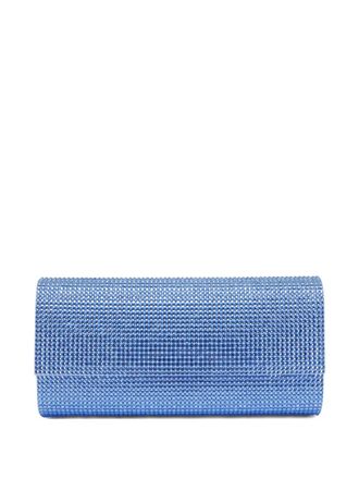 Judith Leiber rhinestone-embellished clutch bag - women - Fabric - One Size - Blue
