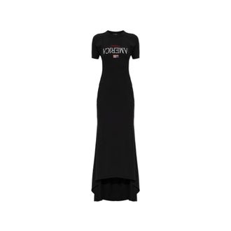 Willy Chavarria Maxi Dresses, female, Black, Size: XS Welcome To America Gown