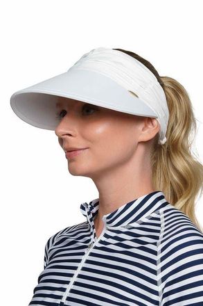 Coolibar Womens Exuma Swim Visor, UPF 50+ Sun Protection in White at Nordstrom