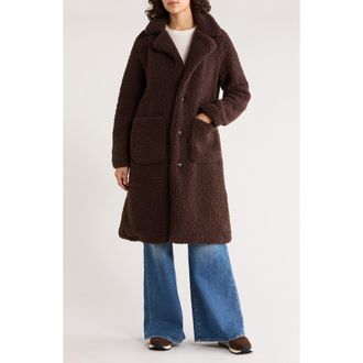 Lucky Brand Missy Teddy Coat in Chocolate at Nordstrom Rack, Size Large