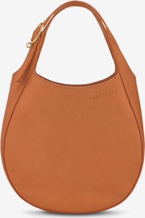 Longchamp Abgerundete Handtasche aus genarbtem Leder Le Foulonné S