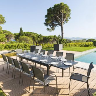 Hesperide Tavolo estensibile in alluminio, da 135/270x90x75 cm