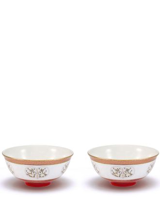 Shanghai Tang Set di 2 ciotole Shanghai Tang x Long Di Rabbit - Bianco