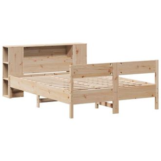 vidaXL Cama Con Estanter&iacute;a Sin Colch&oacute;n Madera Maciza De Pino 160x200cm Vidaxl