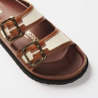 Birkenstock Womens Arizona Bold Canvas 1774 Cinnamon (narrow) Brown Sandal