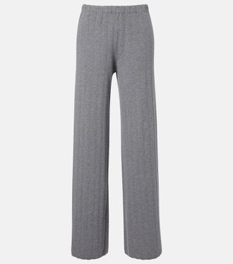 Lisa Yang Shannen cotton and cashmere wide-leg pants