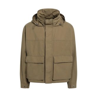 Christophe Lemaire Winter Jackets, male, Green, Size: M Short Rain Parka