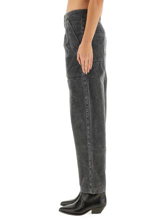 Isabel Marant Cotton-Blend Trousers - Black