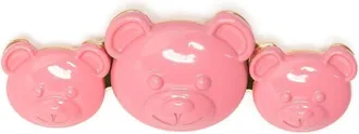 Moschino enamelled triple-bear brooch - women - Zamak/Brass/other fibers - OS - Pink