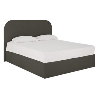 Deco Wood Cama con canap&eacute; gris oscuro para colch&oacute;n 90x200cm