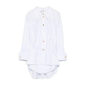 Elisabetta Franchi Dames, Blouses & Shirts, Wit, Maat: S