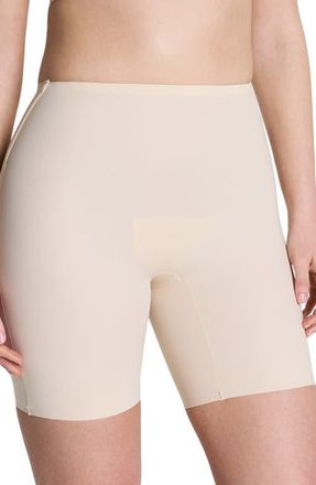 Spanx SPANXshape Suit Your Fancy Low-Back Mid-Thigh Shorts in Toasted Coconut at Nordstrom, Size X-Large
